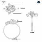 Arias by Lara Dutta Crescent Crown Diamond Ring