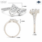 Arias by Lara Dutta Diagonal Duet Diamond Ring