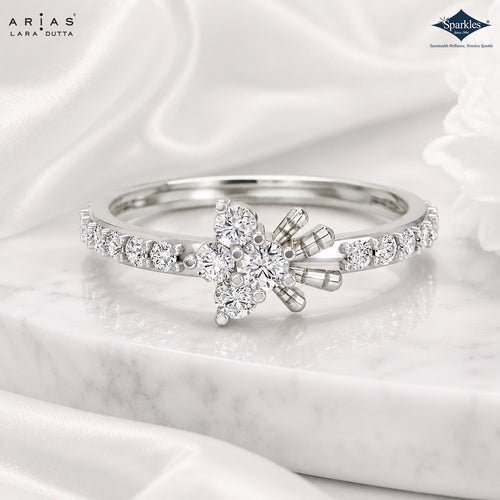 Arias by Lara Dutta Petite Blossom Diamond Ring