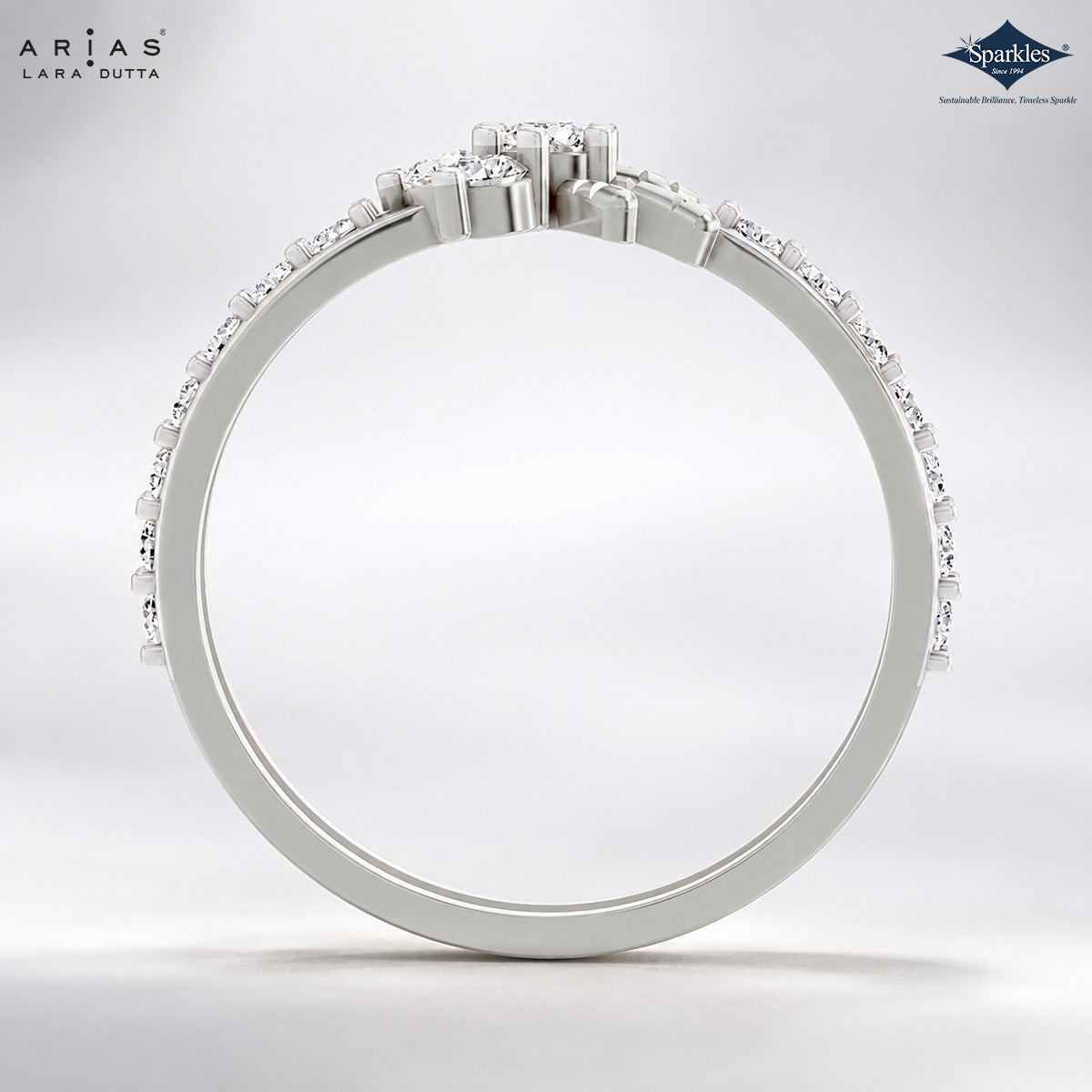 Arias by Lara Dutta Petite Blossom Diamond Ring