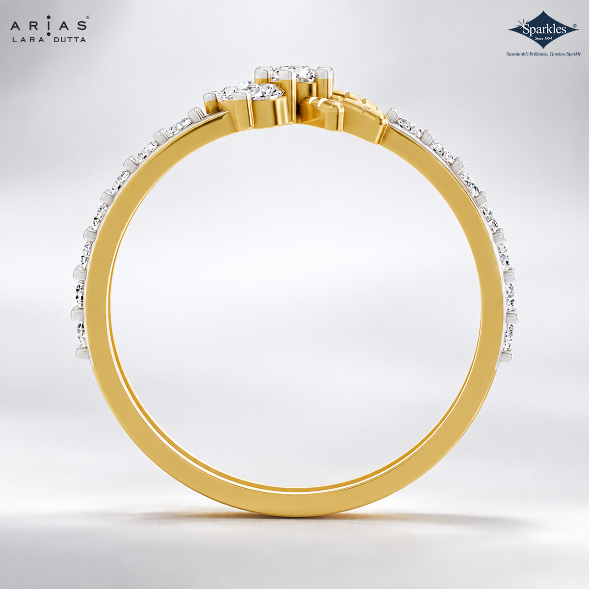 Arias by Lara Dutta Petite Blossom Diamond Ring