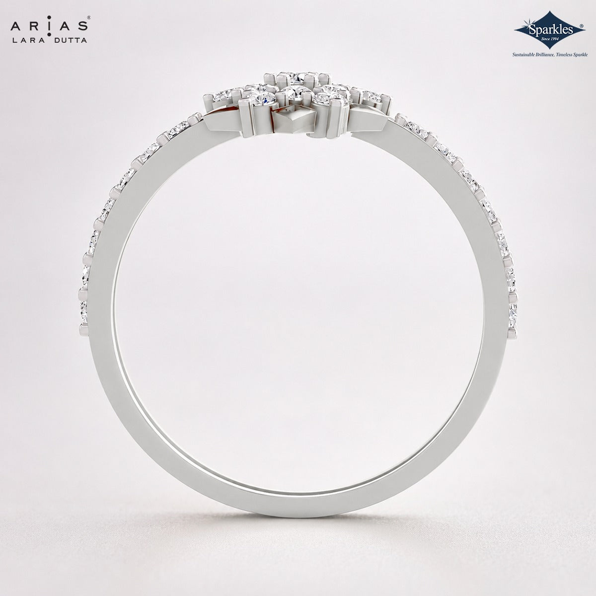 Arias by Lara Dutta Starburst Cluster Diamond Ring