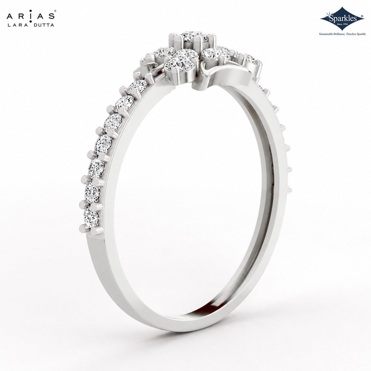 Arias by Lara Dutta Tiara Peak Diamond Ring