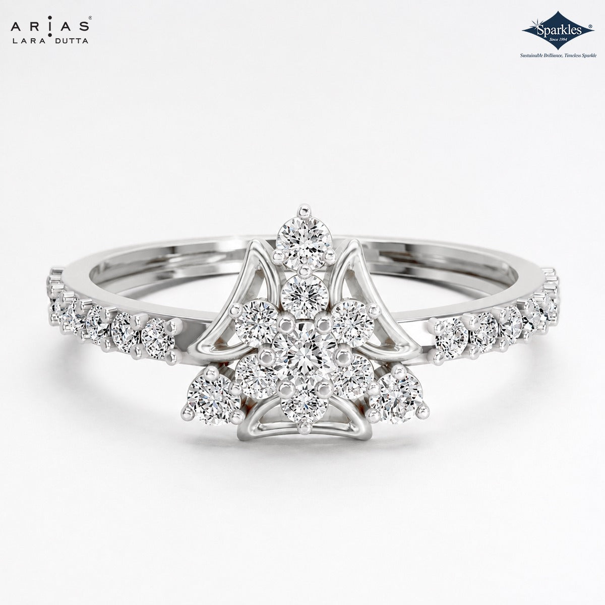 Arias by Lara Dutta Tiara Peak Diamond Ring