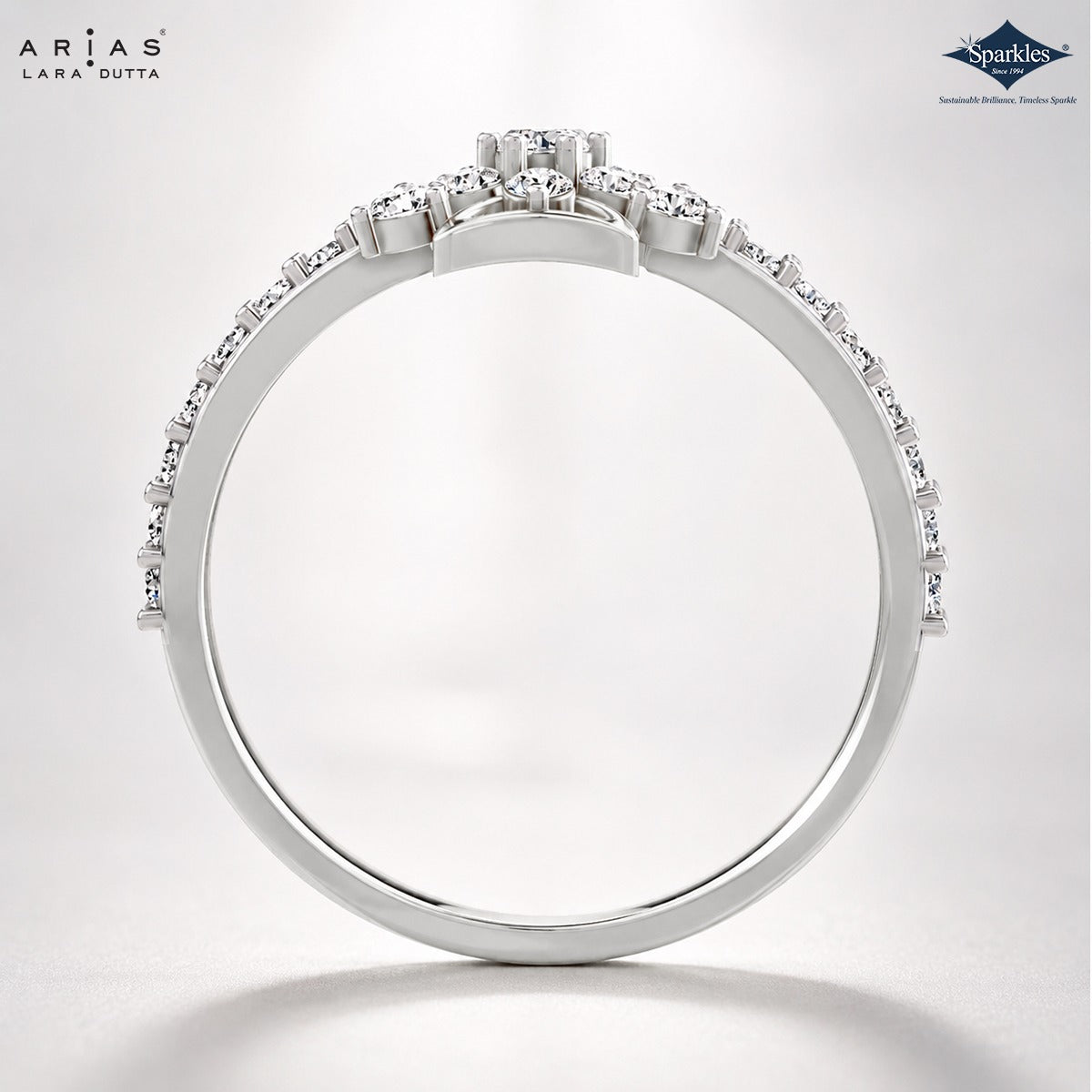 Arias by Lara Dutta Tiara Peak Diamond Ring