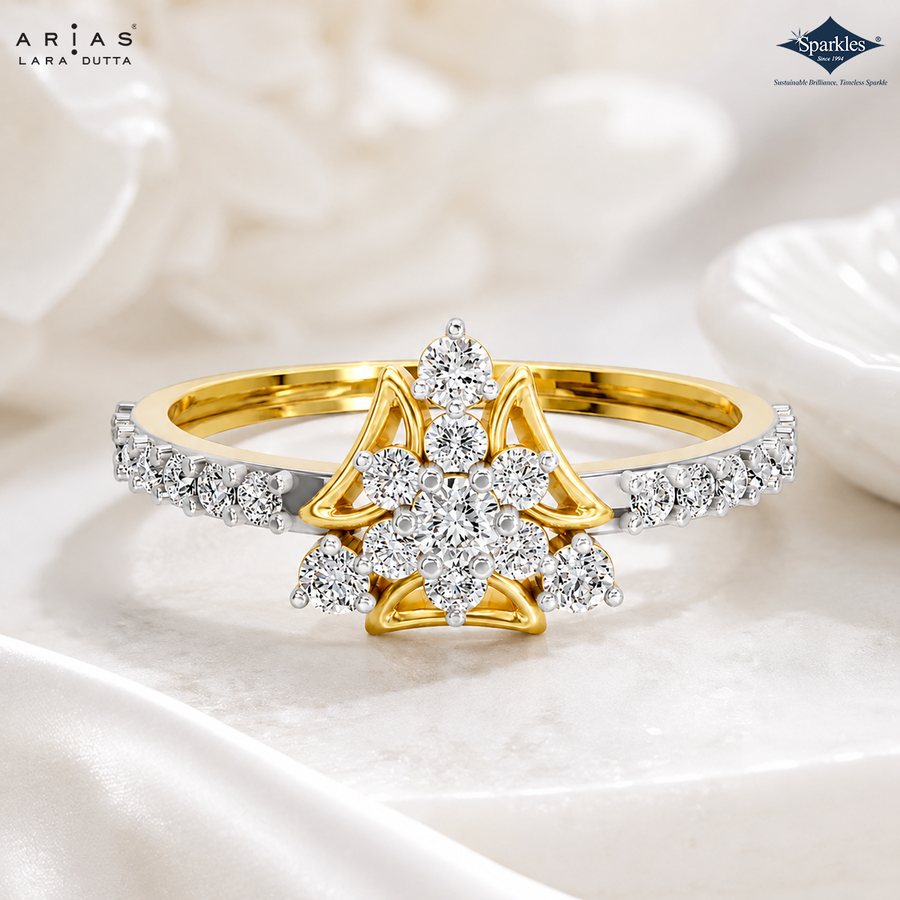 Arias by Lara Dutta Tiara Peak Diamond Ring