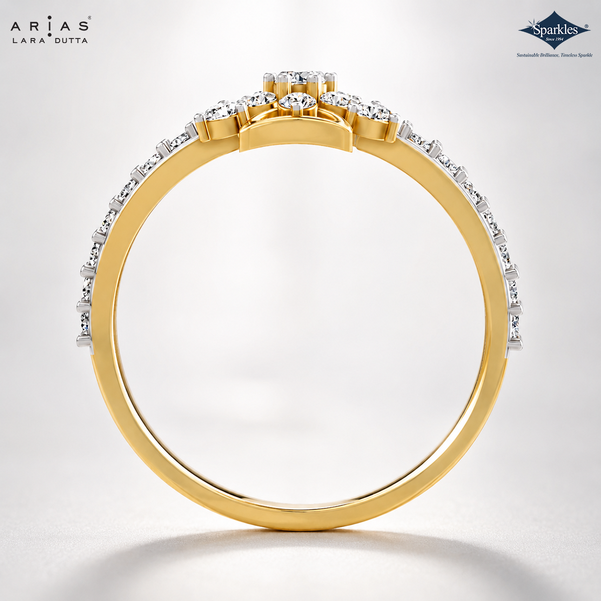 Arias by Lara Dutta Tiara Peak Diamond Ring