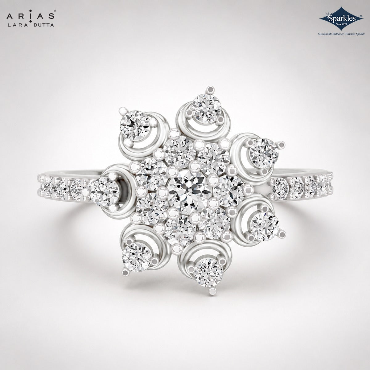 Arias by Lara Dutta Floral Constellation Diamond Ring