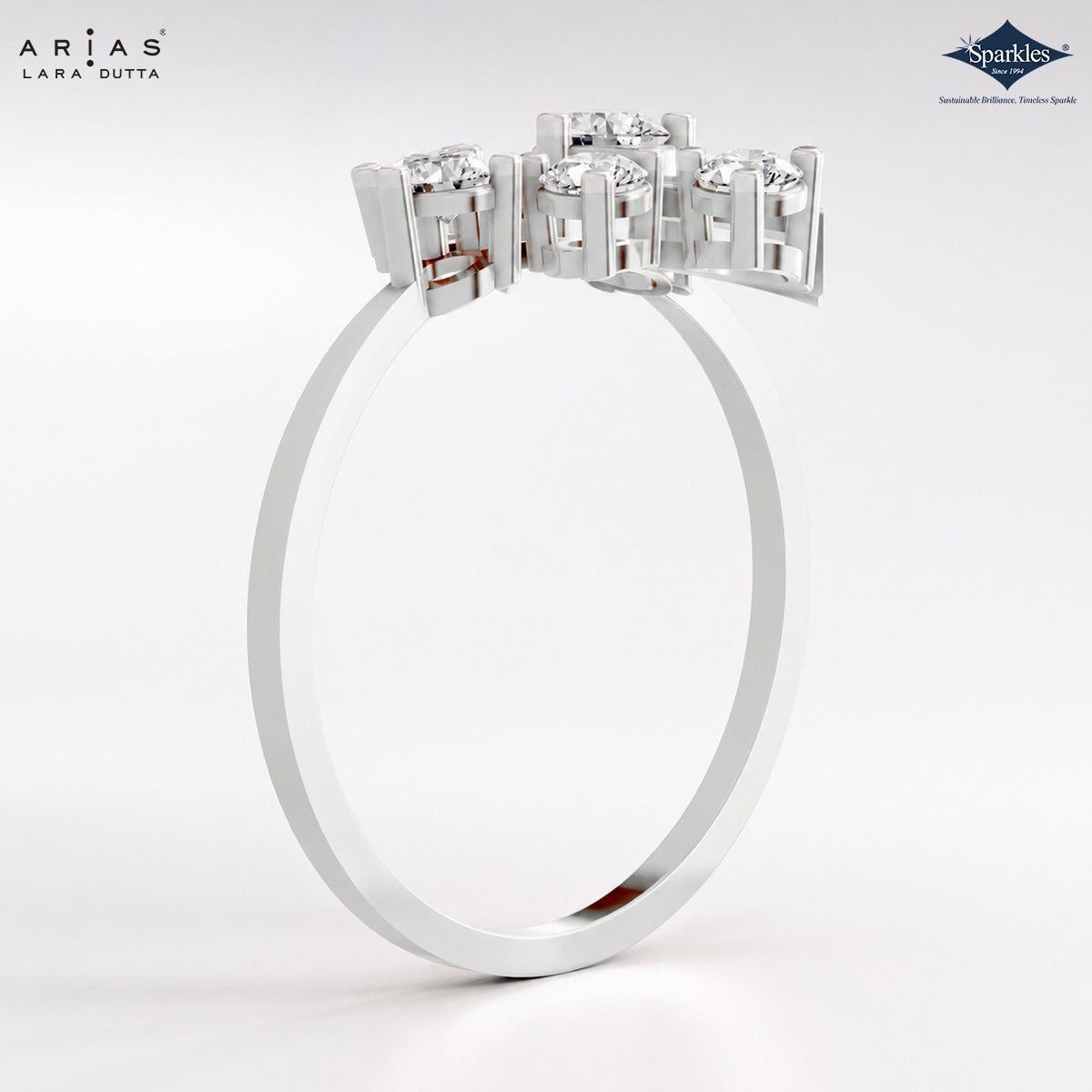 Arias by Lara Dutta Scattered Blossom Diamond Ring