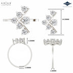 Arias by Lara Dutta Scattered Blossom Diamond Ring