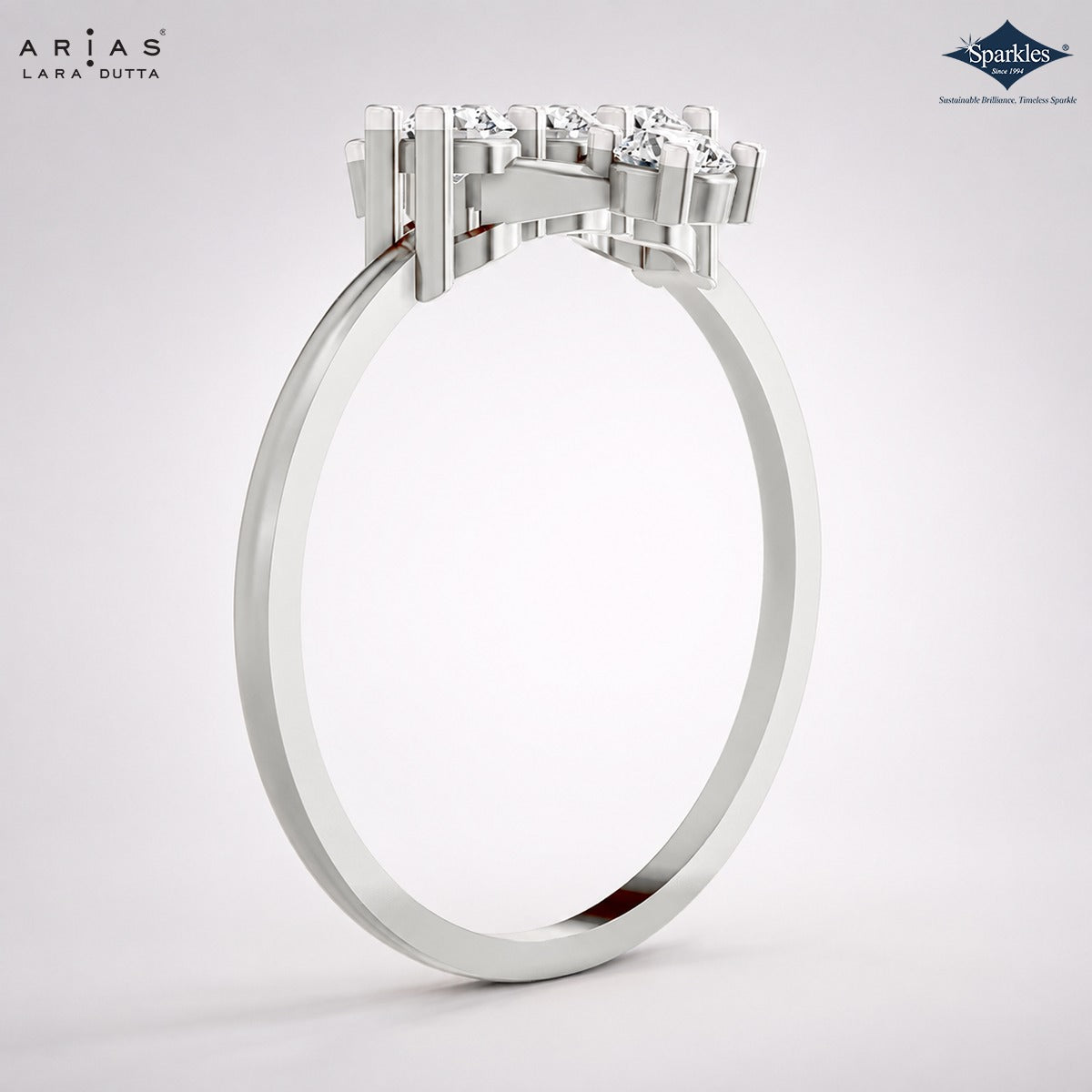 Arias by Lara Dutta Open Lattice Diamond Ring