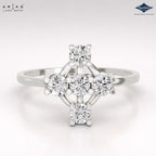 Arias by Lara Dutta Open Lattice Diamond Ring