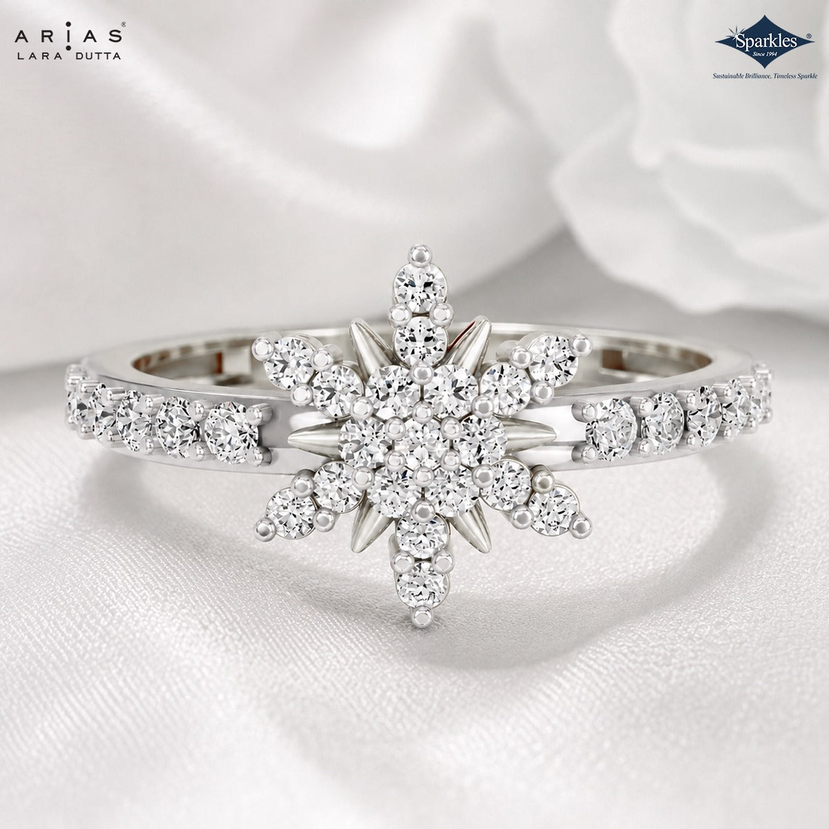 Arias by Lara Dutta Cascading Twist Diamond Ring