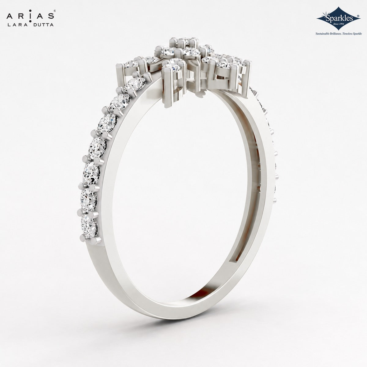 Arias by Lara Dutta Cascading Twist Diamond Ring