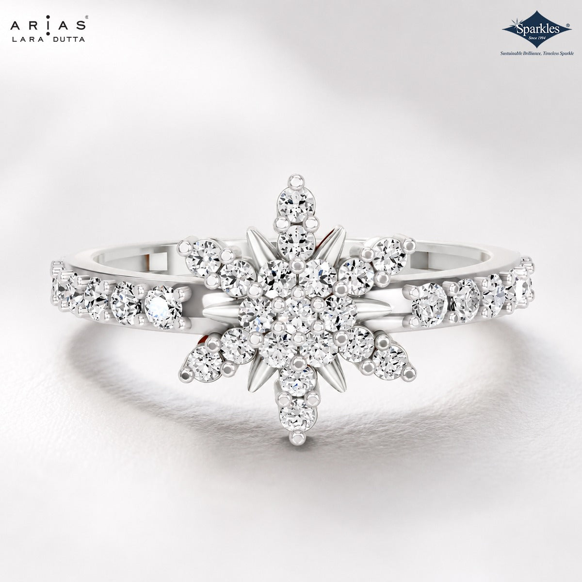 Arias by Lara Dutta Cascading Twist Diamond Ring