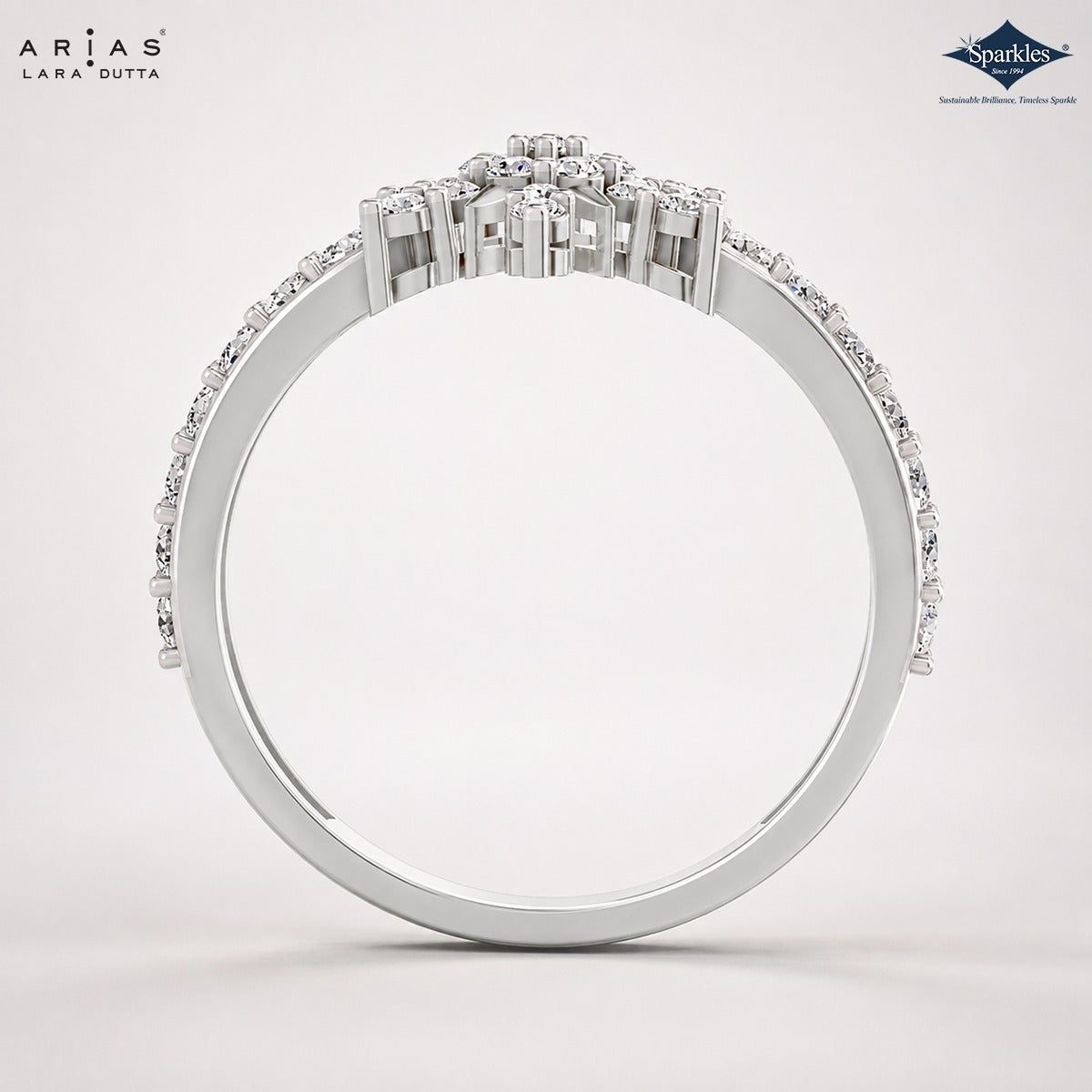 Arias by Lara Dutta Cascading Twist Diamond Ring