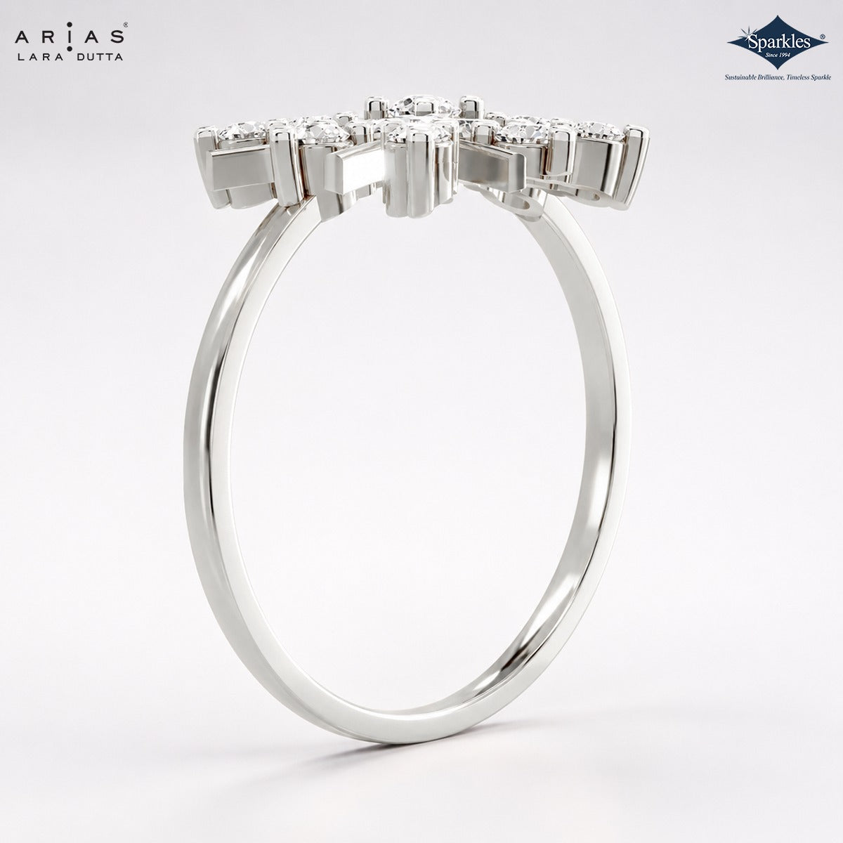 Arias by Lara Dutta Starburst Spray Diamond Ring