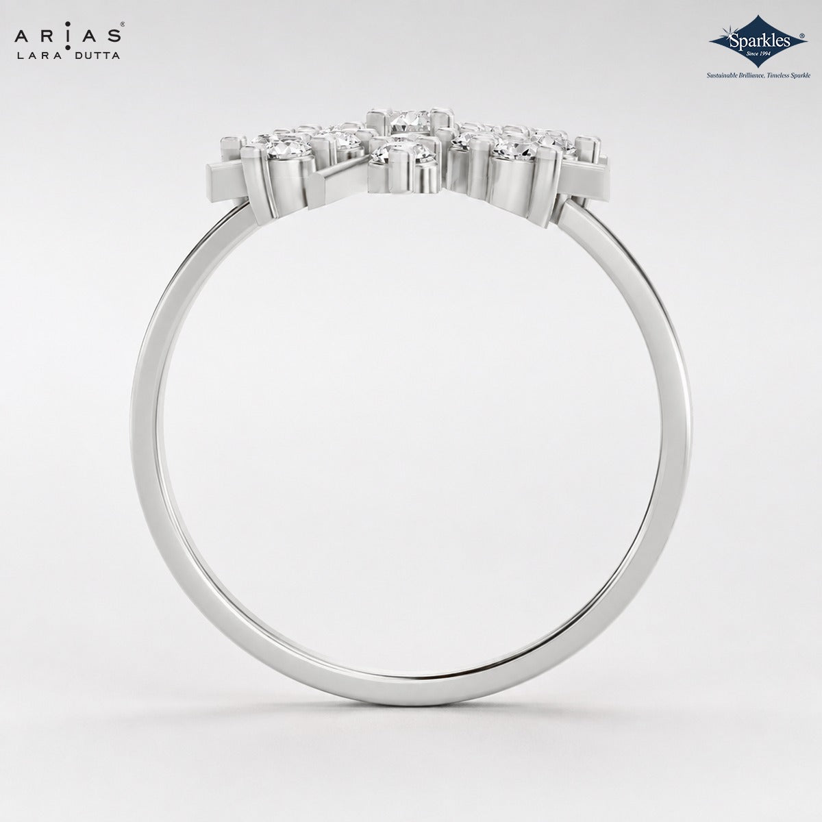 Arias by Lara Dutta Starburst Spray Diamond Ring