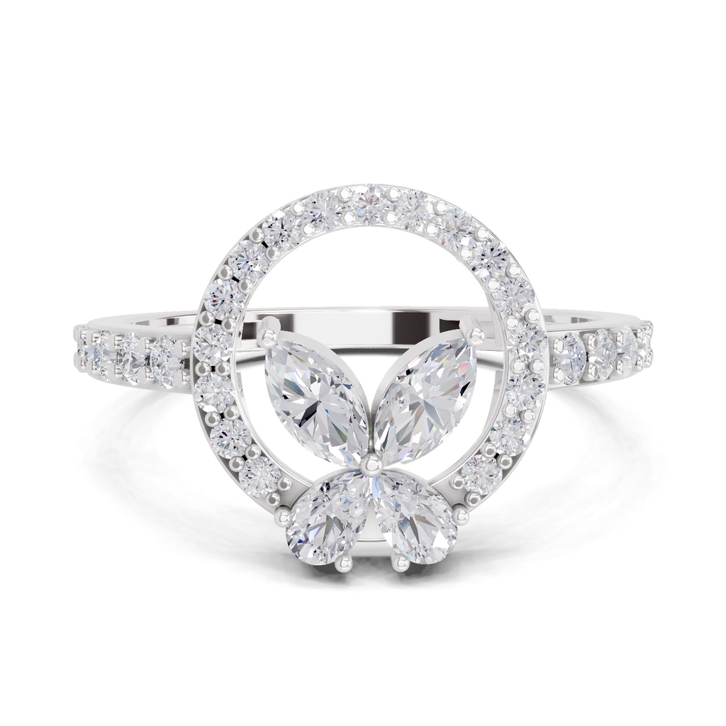 0.97 Carat Blossom Circle Engagement Ring
