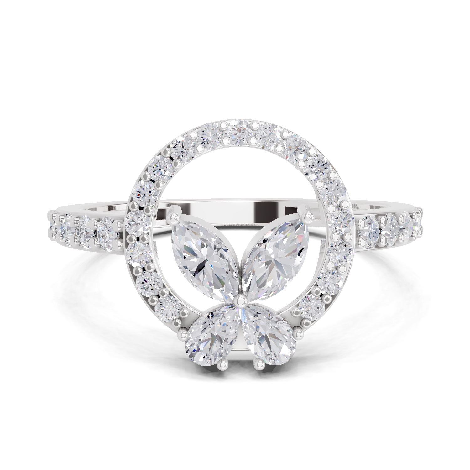 0.97 Carat Blossom Circle Engagement Ring