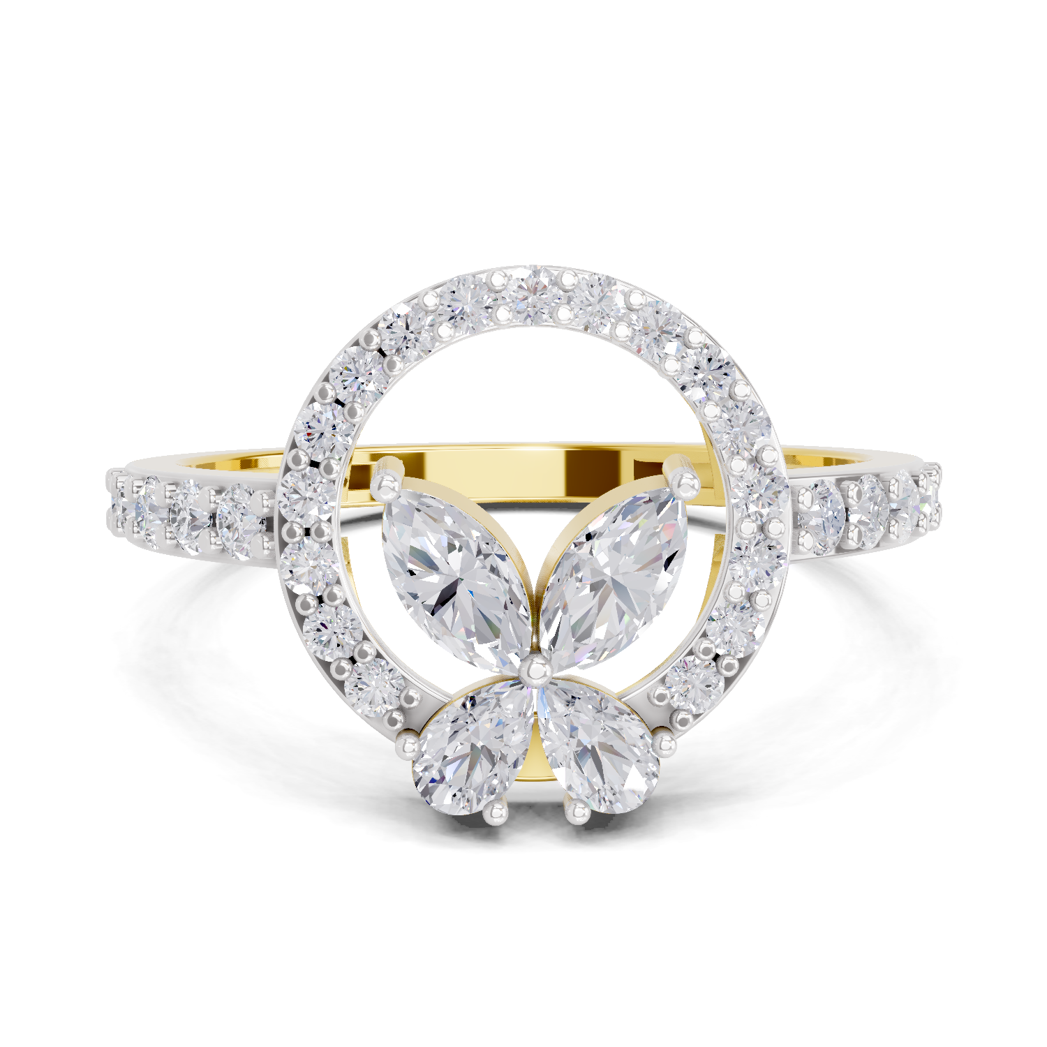 0.97 Carat Blossom Circle Engagement Ring