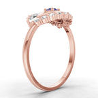 Sparkles 0.19 Ct Evil Eye Elegance Diamond Ring in 14K Gold