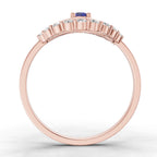 Sparkles 0.19 Ct Evil Eye Elegance Diamond Ring in 14K Gold