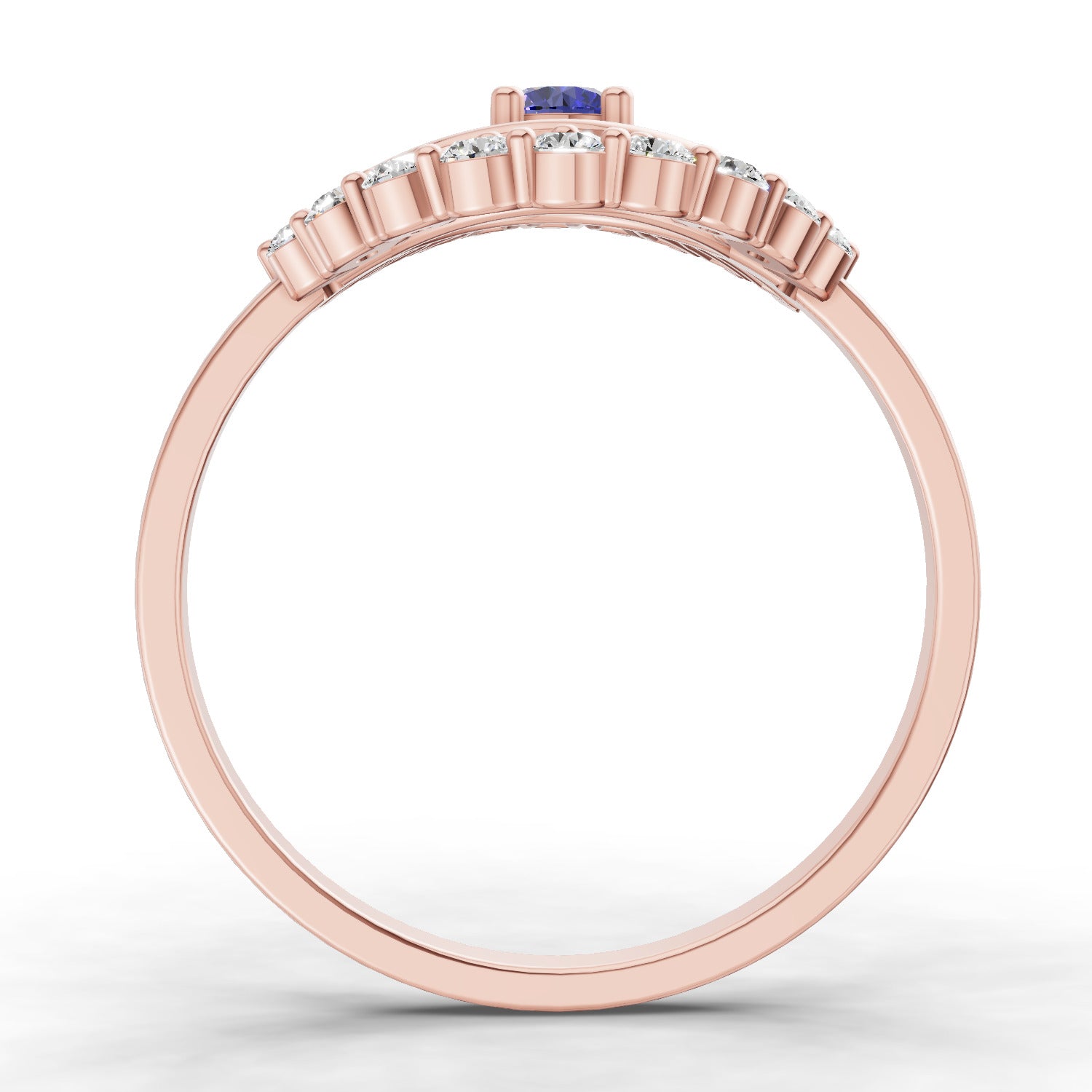 Sparkles 0.19 Ct Evil Eye Elegance Diamond Ring in 14K Gold
