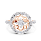 0.86 Carat Diamond Floral Halo Ring