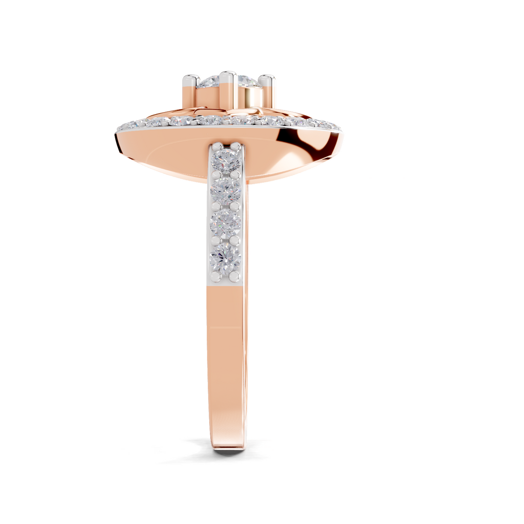 0.86 Carat Diamond Floral Halo Ring