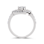0.86 Carat Diamond Floral Halo Ring