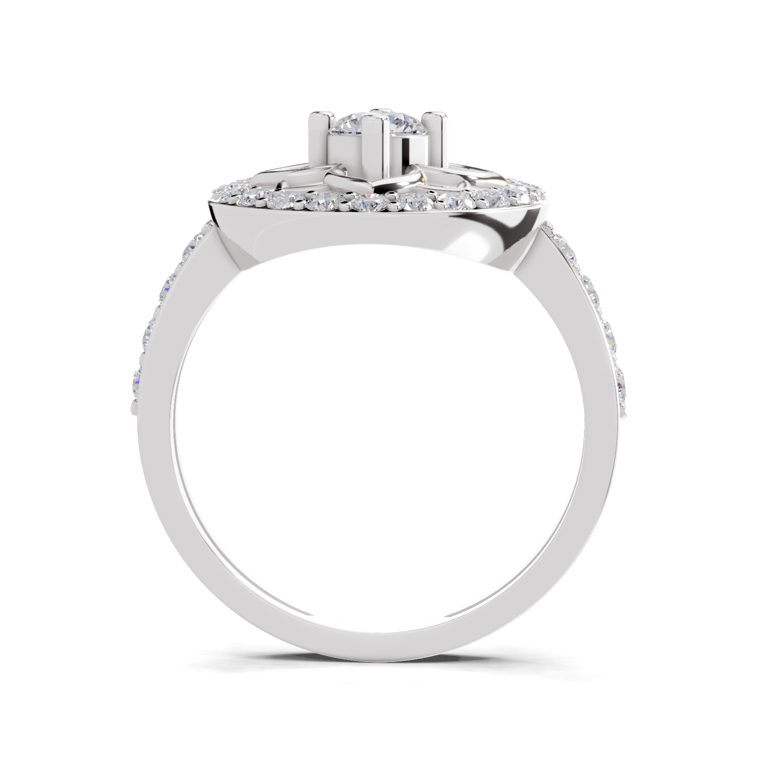 0.86 Carat Diamond Floral Halo Ring