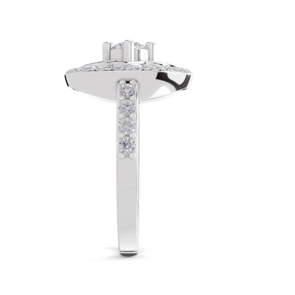 0.86 Carat Diamond Floral Halo Ring