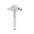 0.86 Carat Diamond Floral Halo Ring