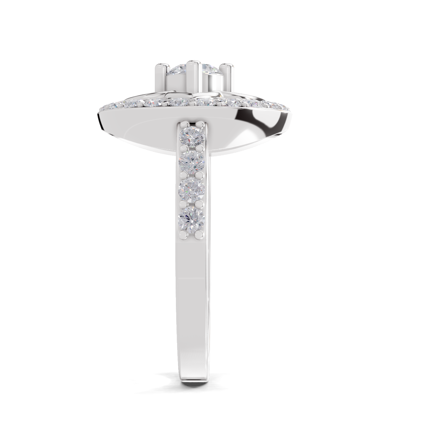 0.86 Carat Diamond Floral Halo Ring