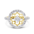 0.86 Carat Diamond Floral Halo Ring
