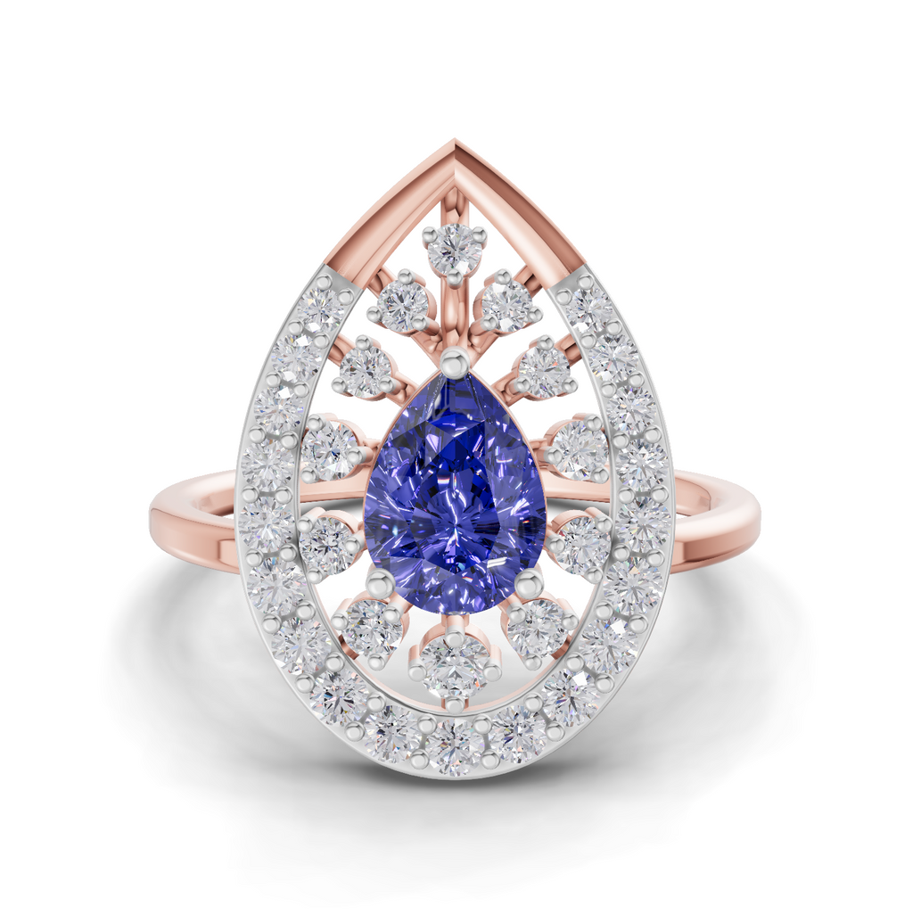 0.47 Carat Halo Diamond Engagement Ring
