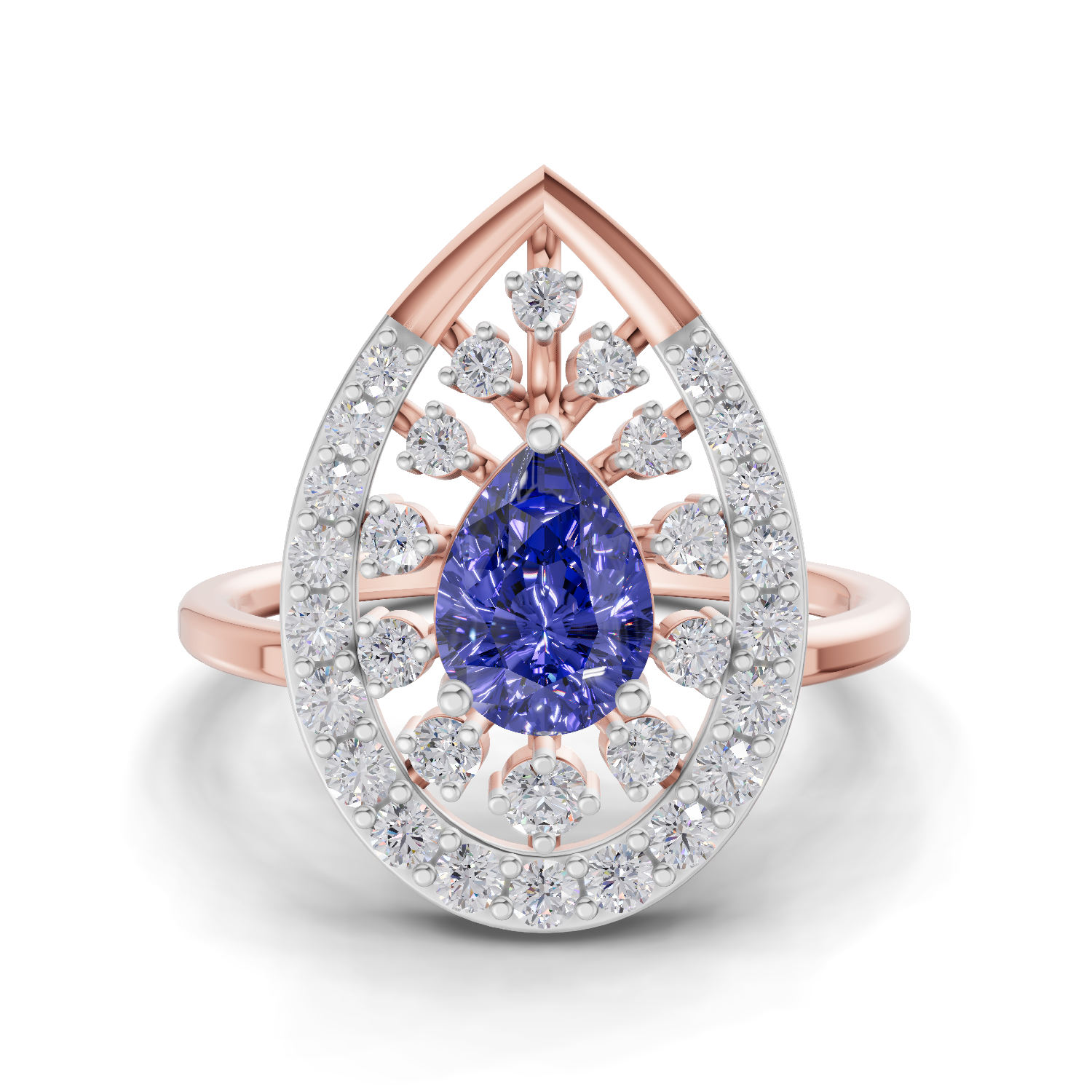 0.47 Carat Halo Diamond Engagement Ring
