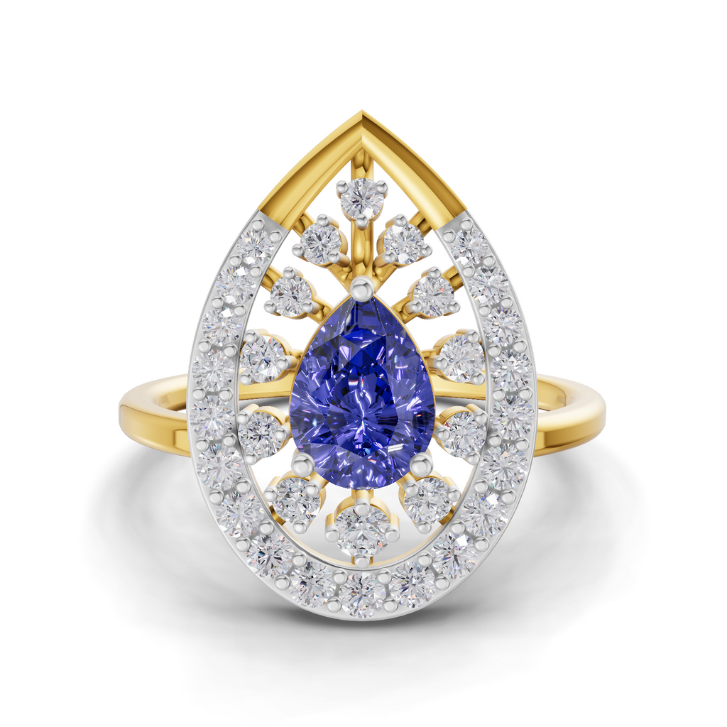 0.47 Carat Halo Diamond Engagement Ring
