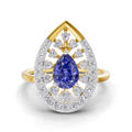 0.47 Carat Halo Diamond Engagement Ring