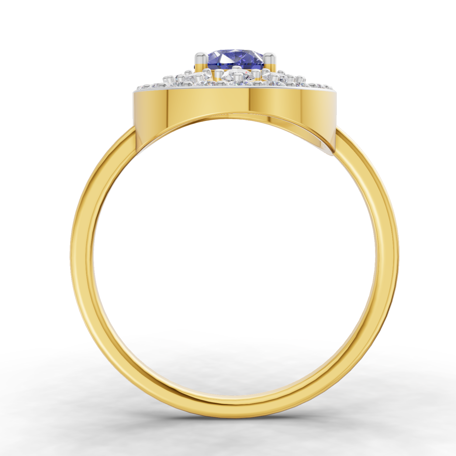 0.47 Carat Halo Diamond Engagement Ring
