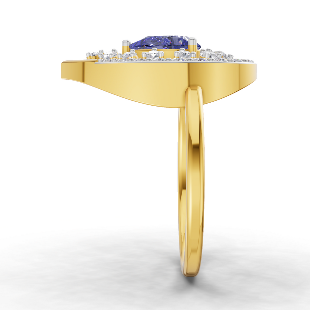 0.47 Carat Halo Diamond Engagement Ring