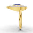 0.47 Carat Halo Diamond Engagement Ring