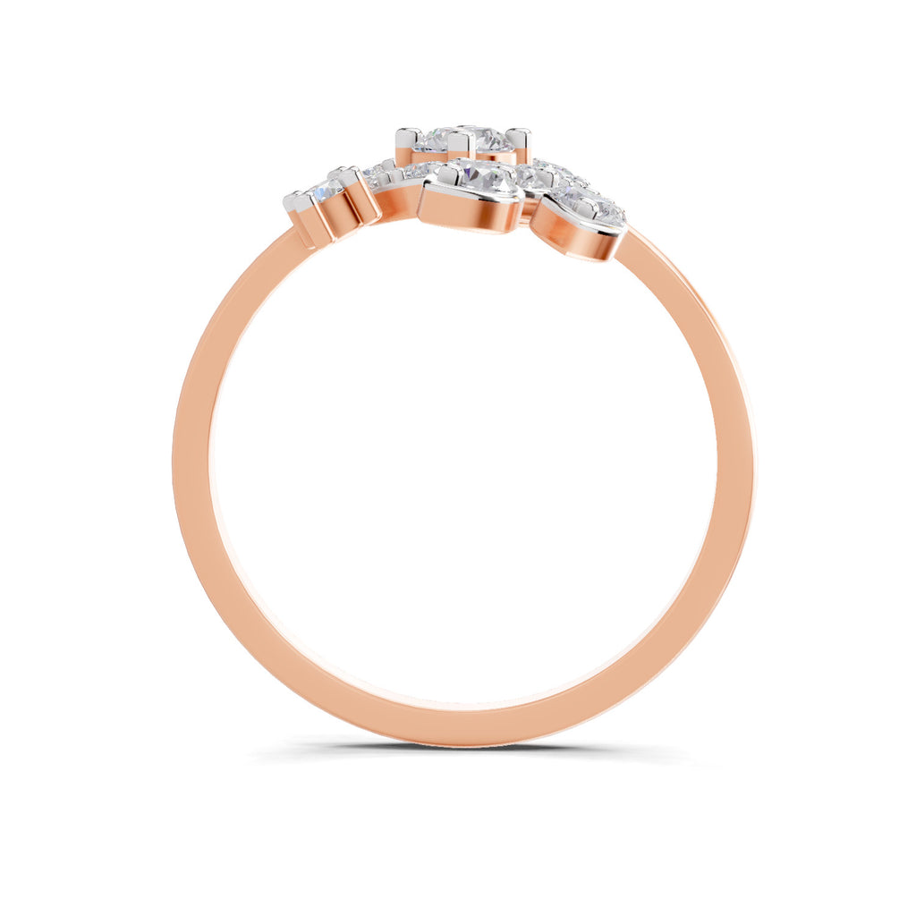 0.64 Carat Magnolia Flower Ring