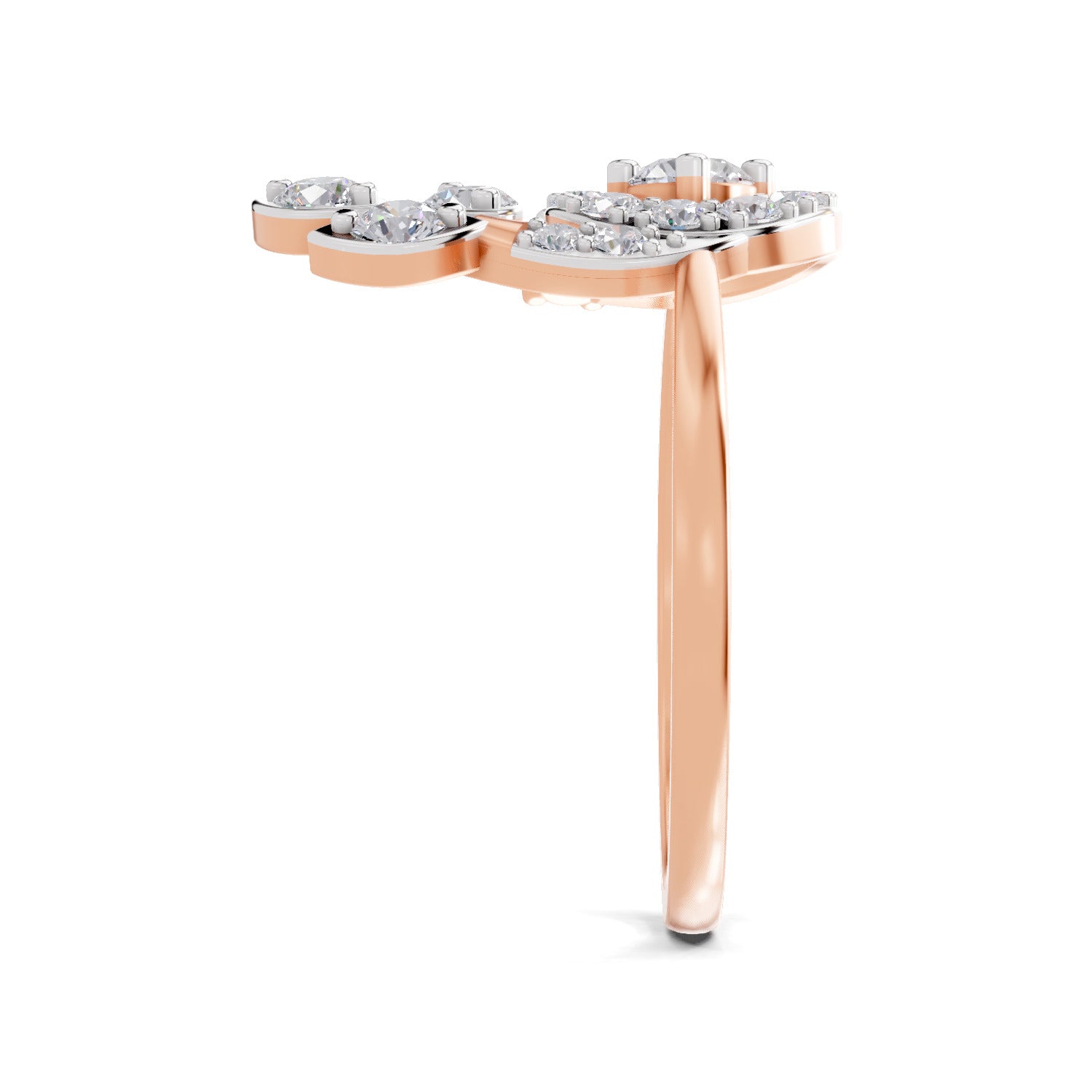 0.64 Carat Magnolia Flower Ring