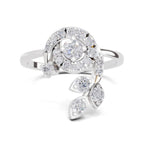 0.64 Carat Magnolia Flower Ring