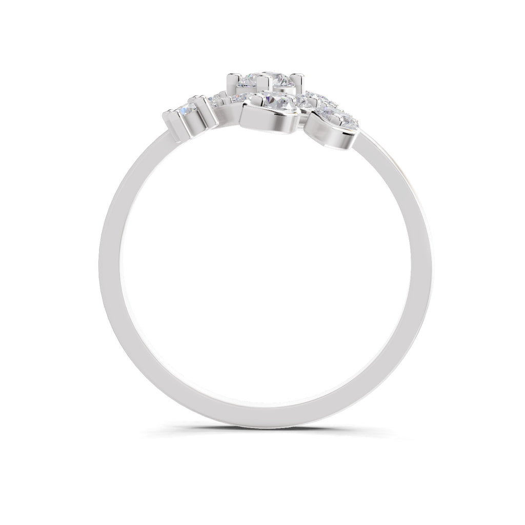0.64 Carat Magnolia Flower Ring