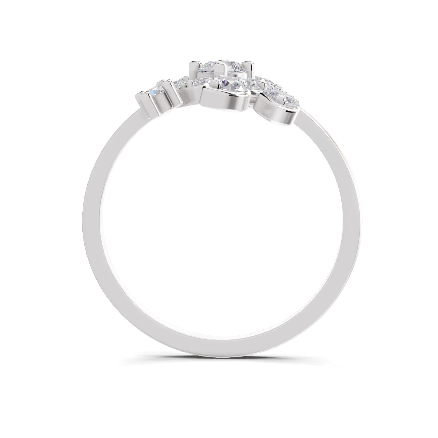 0.64 Carat Magnolia Flower Ring