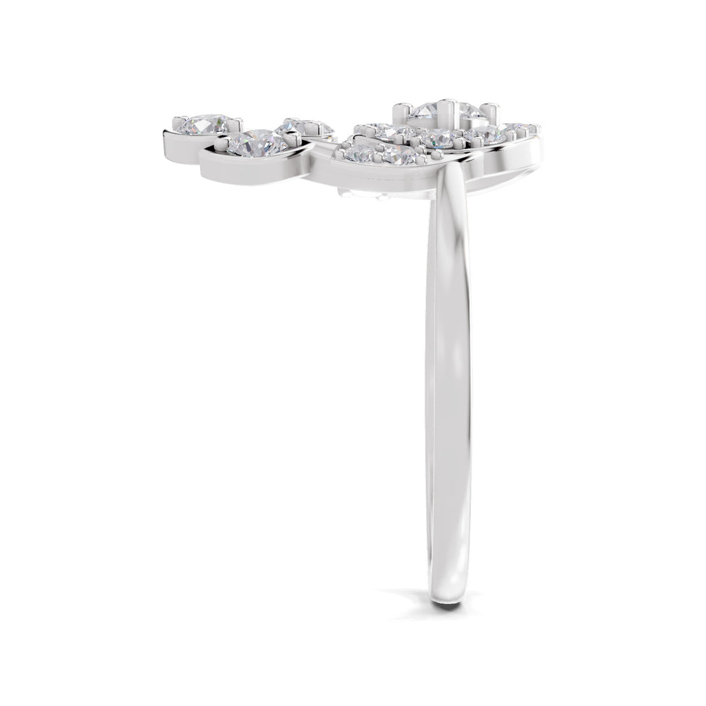 0.64 Carat Magnolia Flower Ring