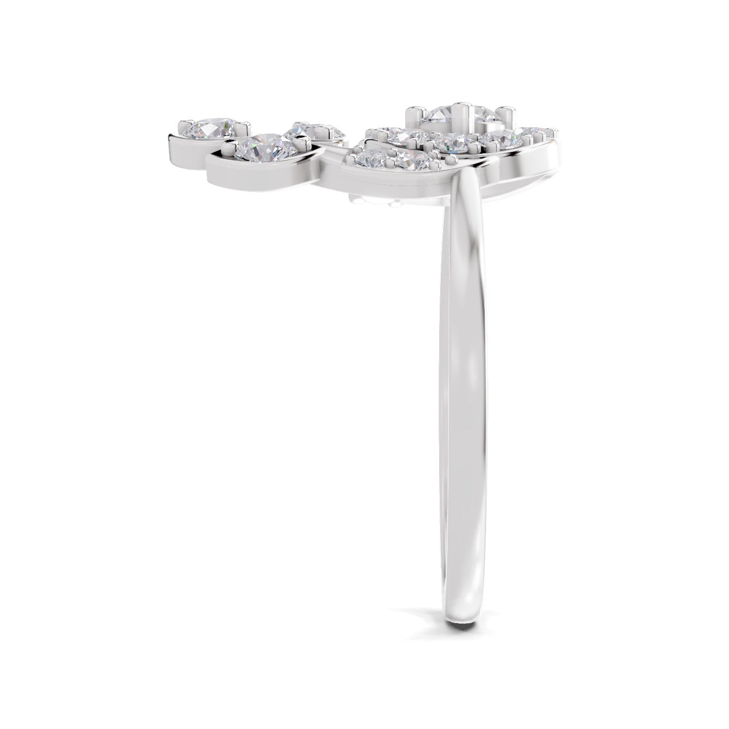 0.64 Carat Magnolia Flower Ring